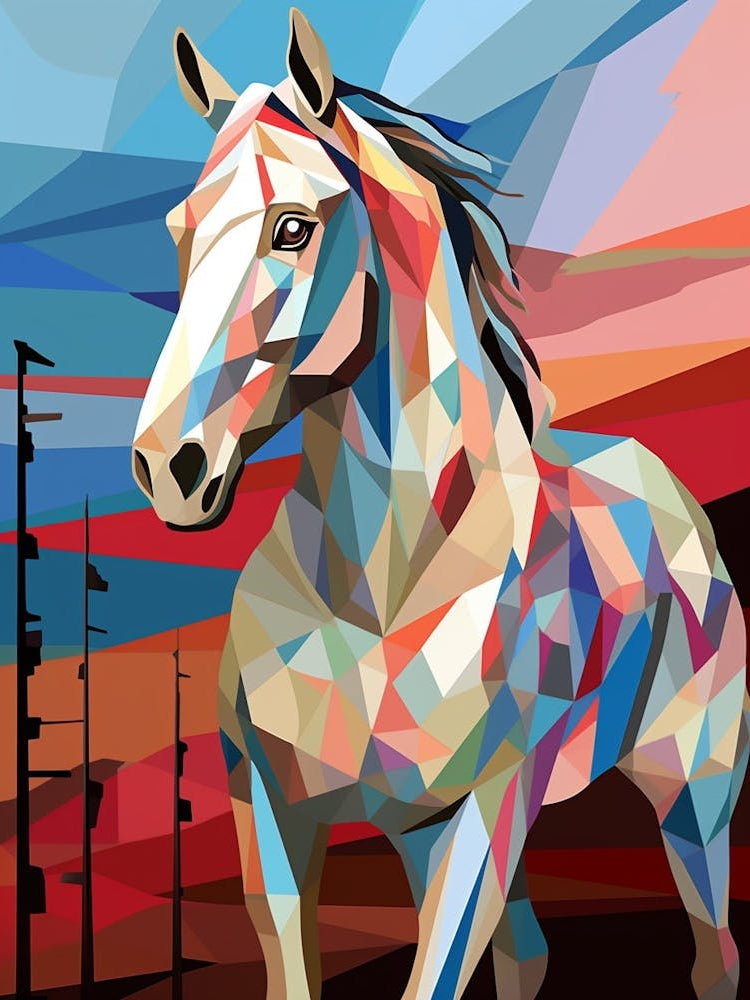 Horse Abstract Pop Art 3