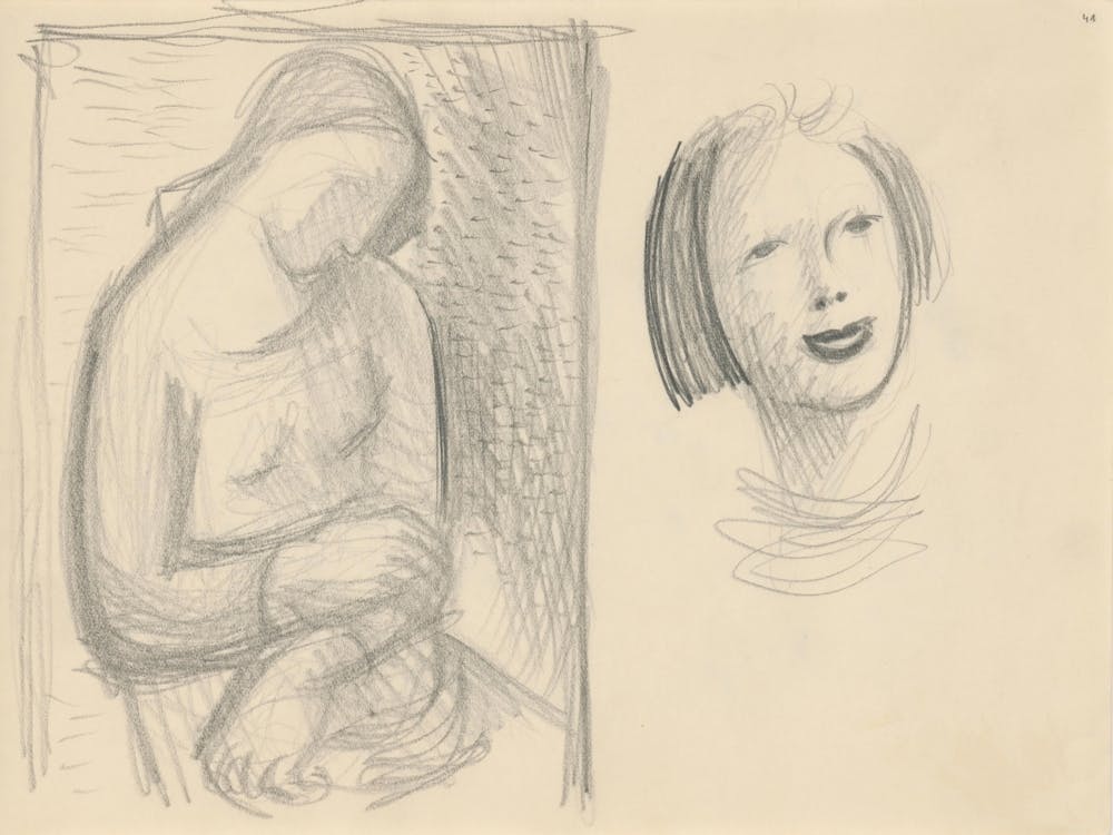 Sketchbook With Various Studio Drawings, Mikuláš Galanda (14)