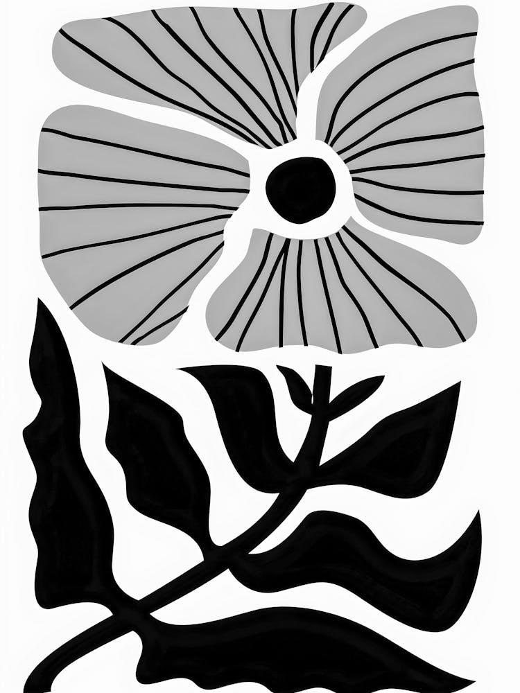Black And White Flower 68