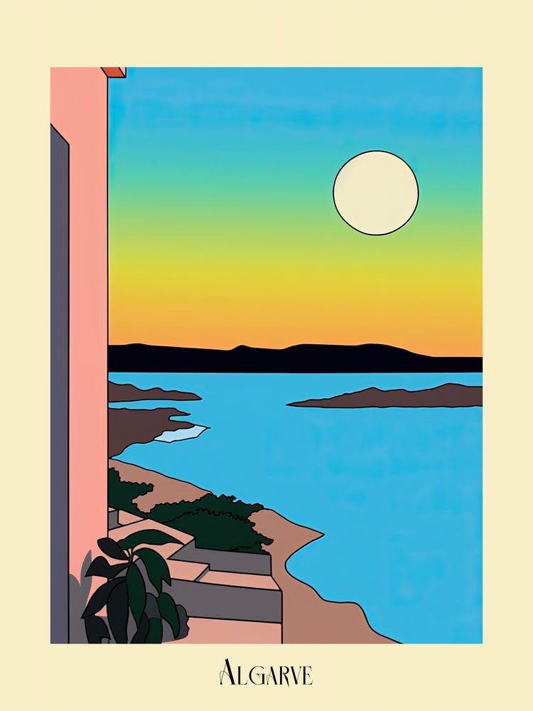 Poster Of Minimal Design Style Of Algarve, Portugal 1