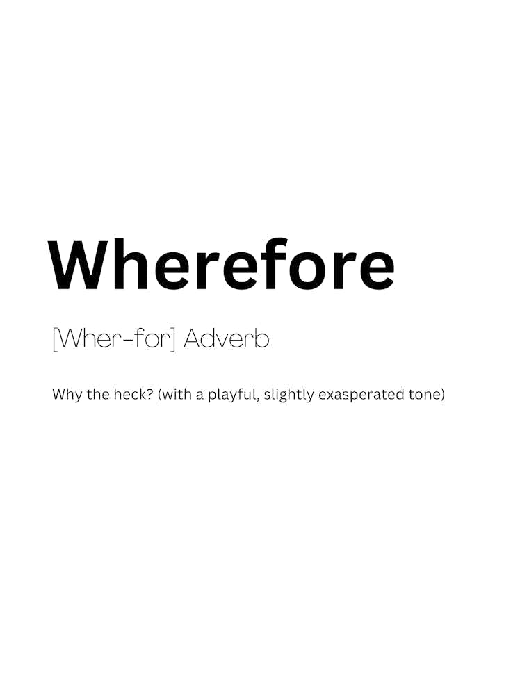 Wherefore Definition Meaning