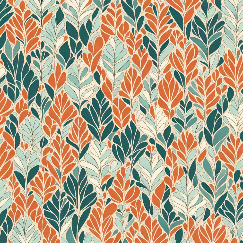 Seamless Pattern With Leaves, 261