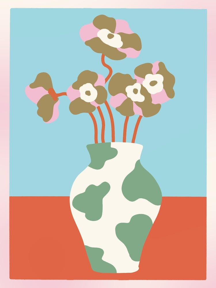 Still Life Flowers on Vase 2