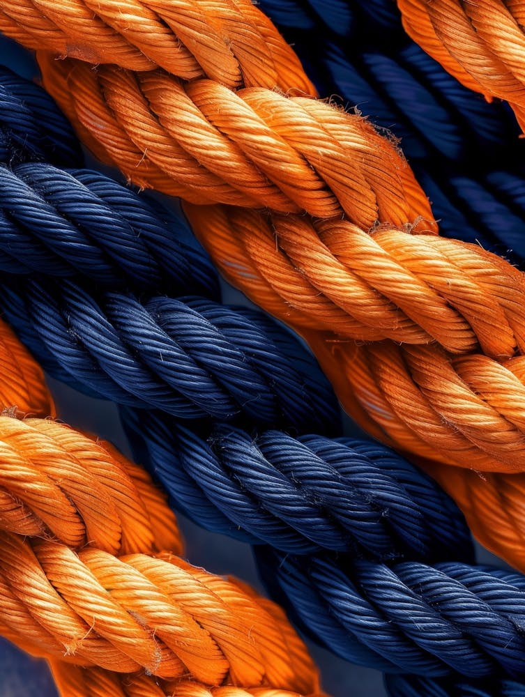 Blue And Orange Ropes 3 Art Print by Moving Clouds Art – Fy!