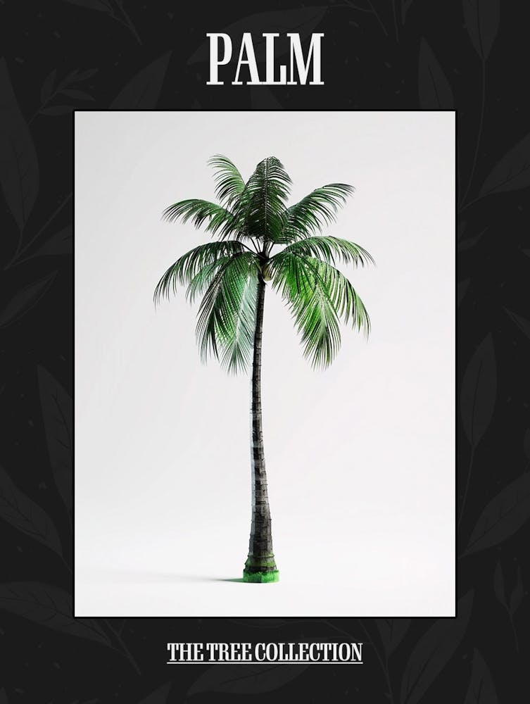 Palm Tree Pixel Illustration 3 Poster