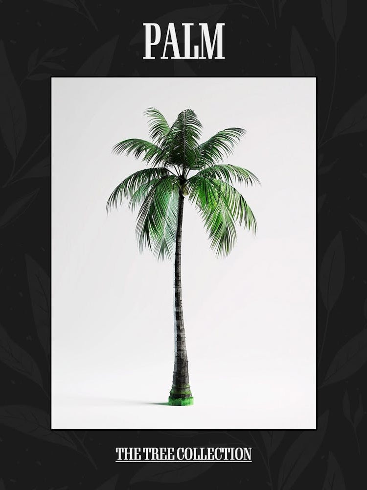 Palm Tree Pixel Illustration 3 Poster