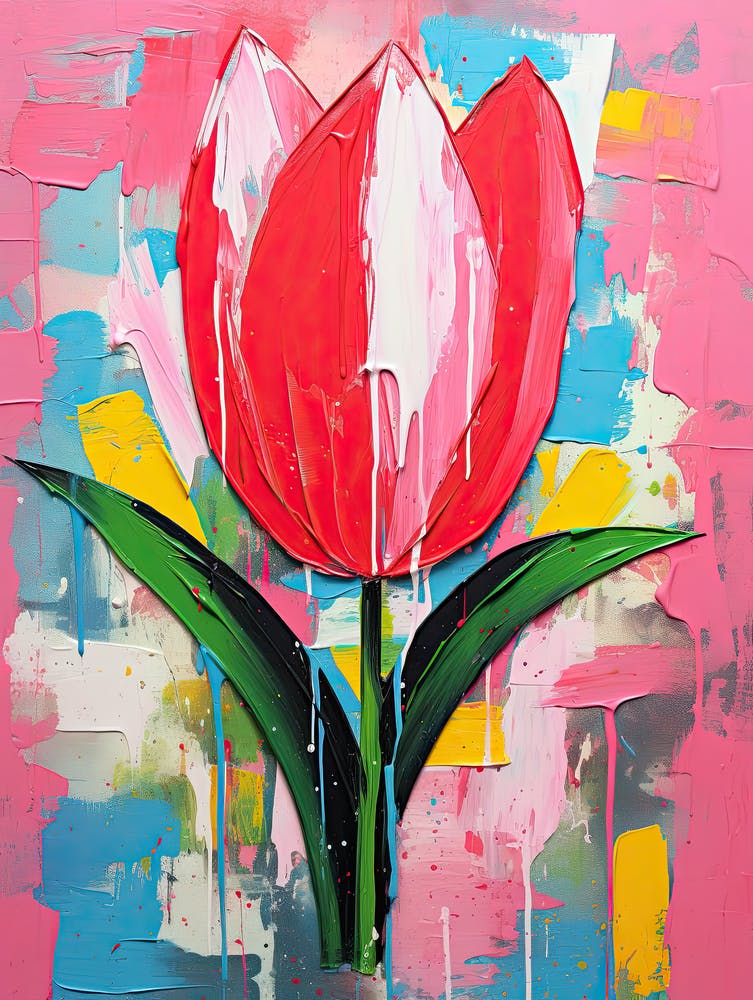 Floral Rhapsody: Neo-Expressionism Tulip