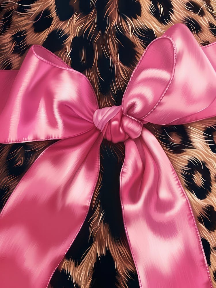 Leopard And Pink Bows 2 Pattern