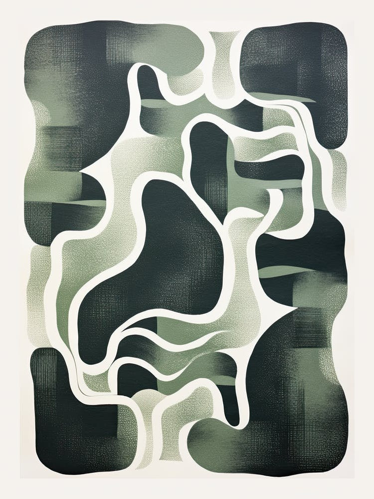 Vintage Vortex; Risograph Abstract Whirl