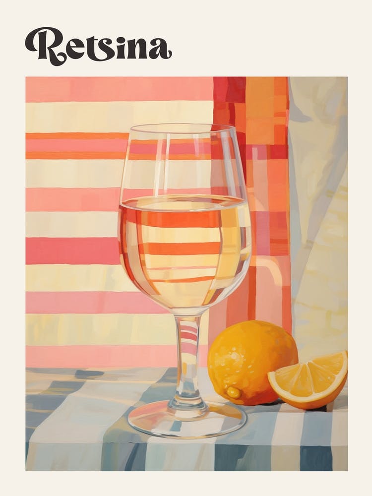 Retsina 4 Retro Cocktail Poster