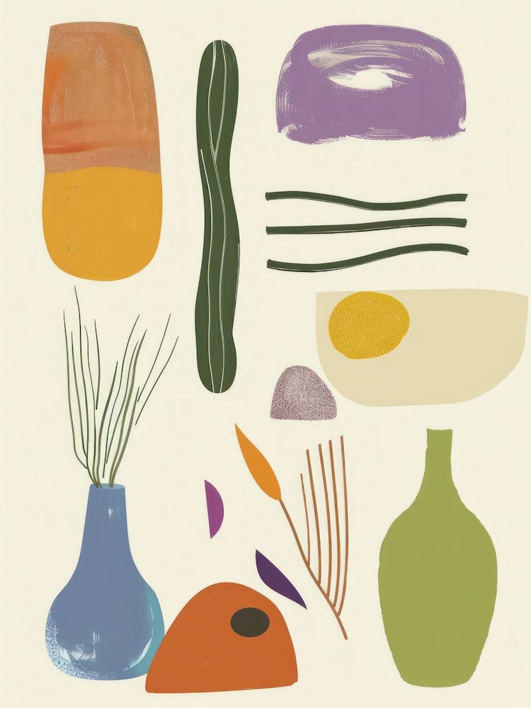Collection Of Objects In Abstract Style 6