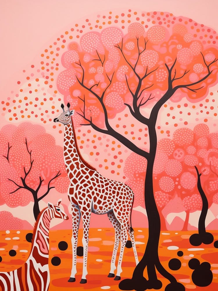 Giraffe With The Acacia Trees 3