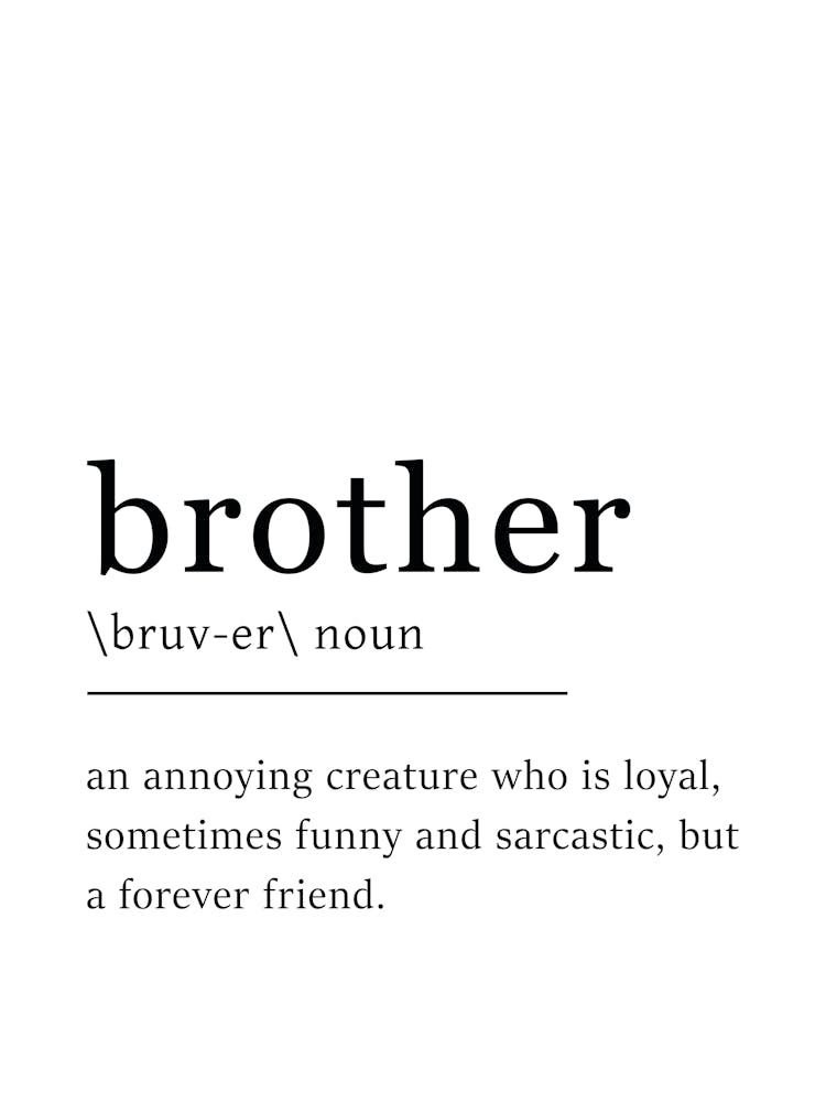 Brother Definition Poster - Dictionary