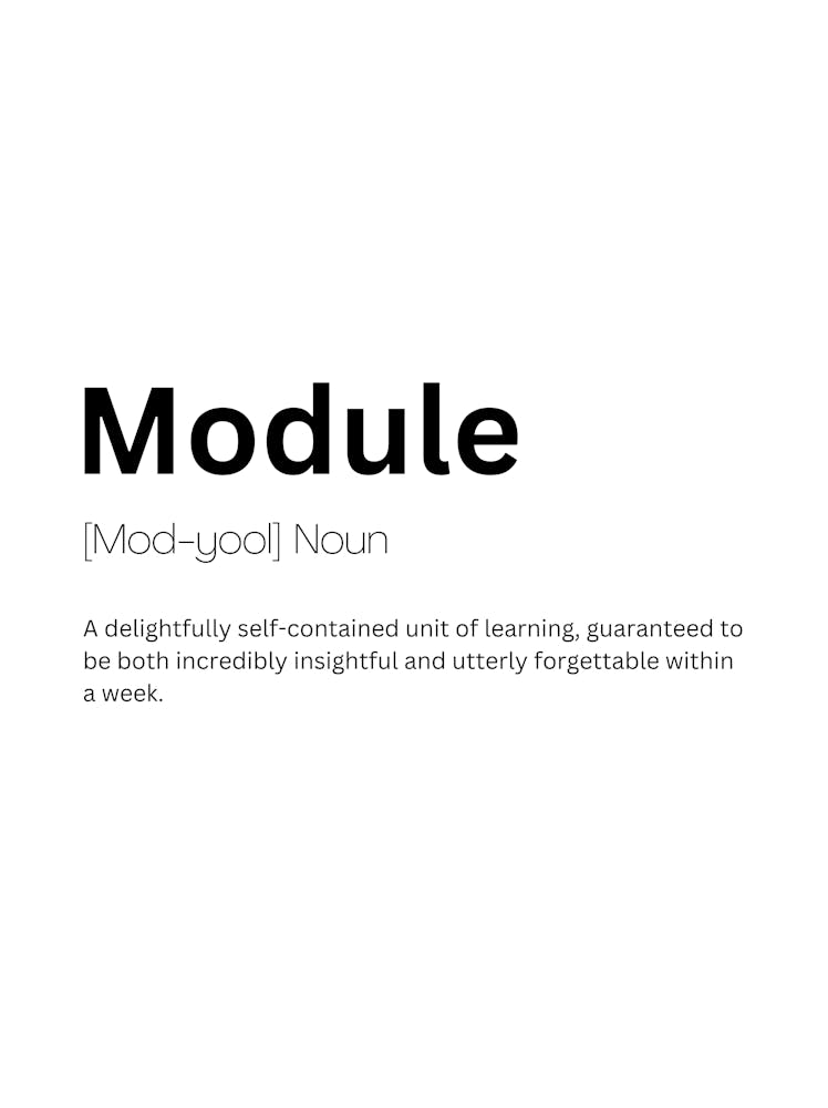Module Definition Meaning Art Print by Kaigozen – Fy!