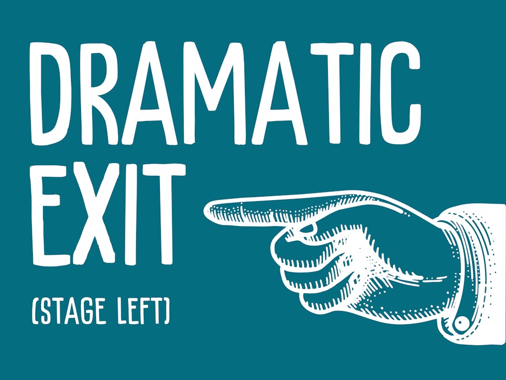 Dramatic Exit Left Green