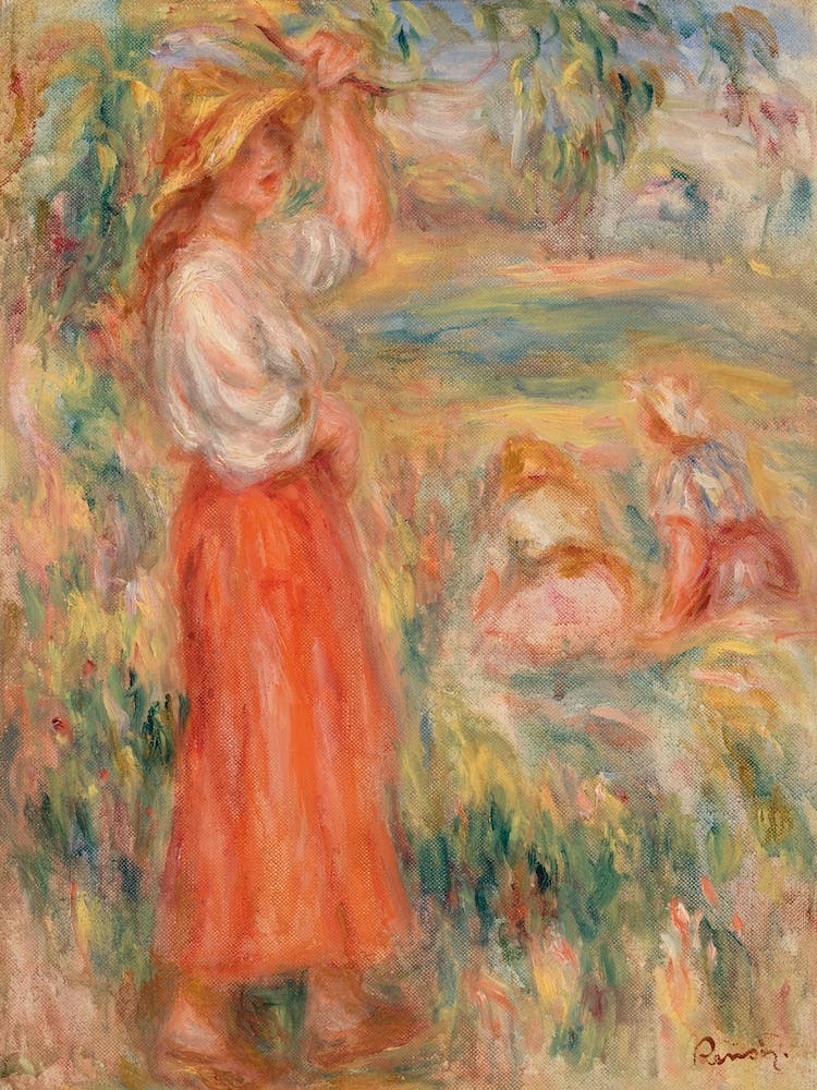 Women In The Fields , Pierre Auguste Renoir