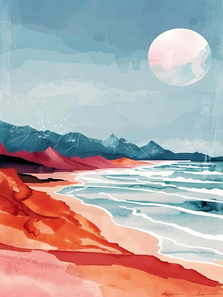 Sand And Sea Canvas Print