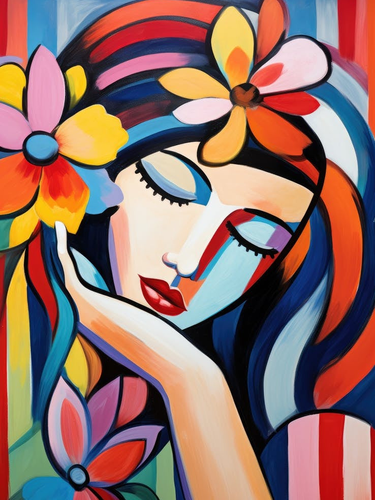 Woman With Flowers 11