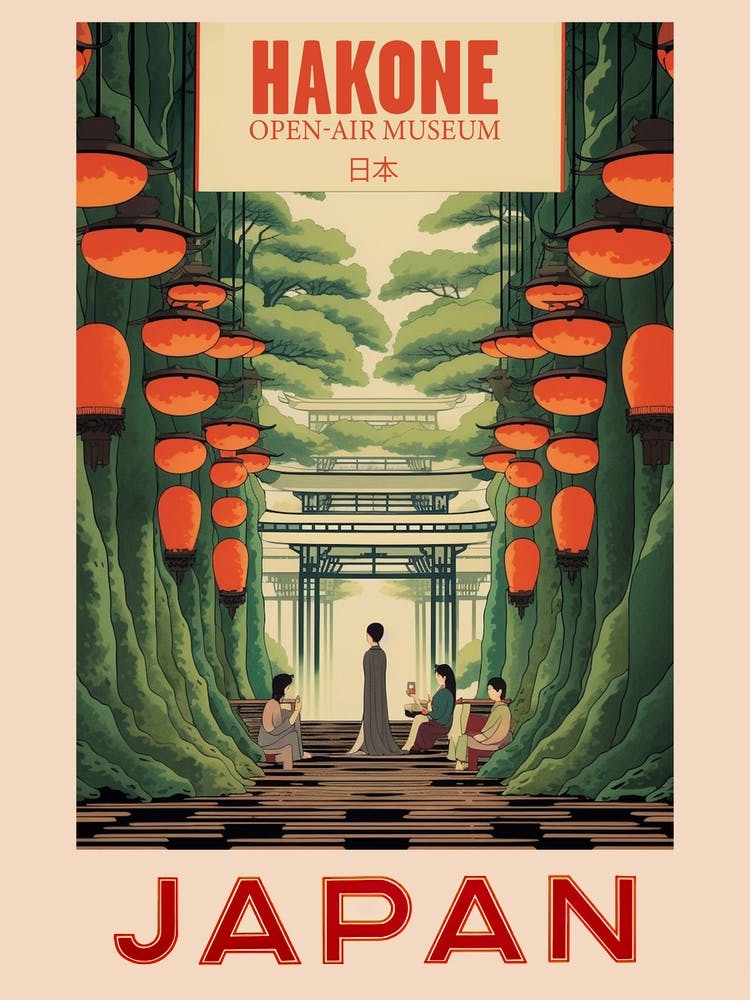 Hakone Open Air Museum, Visit Japan Vintage Travel Art 1 Poster
