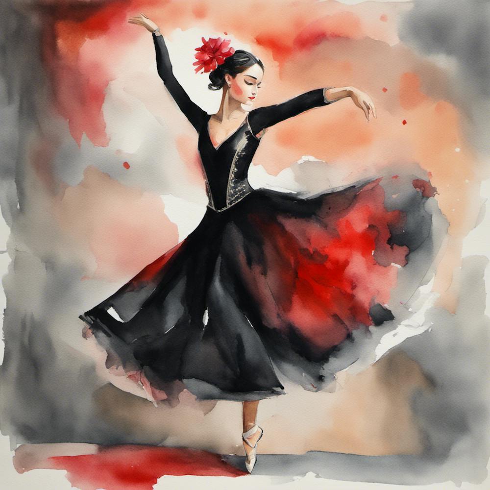 Peinture Aquarelle Ballerine