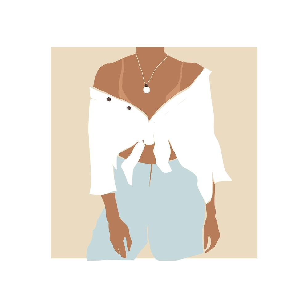 Summer Cutout Fashion Shirt  Square