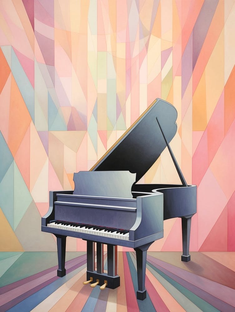 Abstract Geometric Music Illustration 1