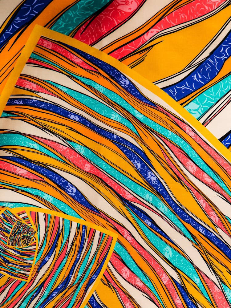 Striped Silk Scarf