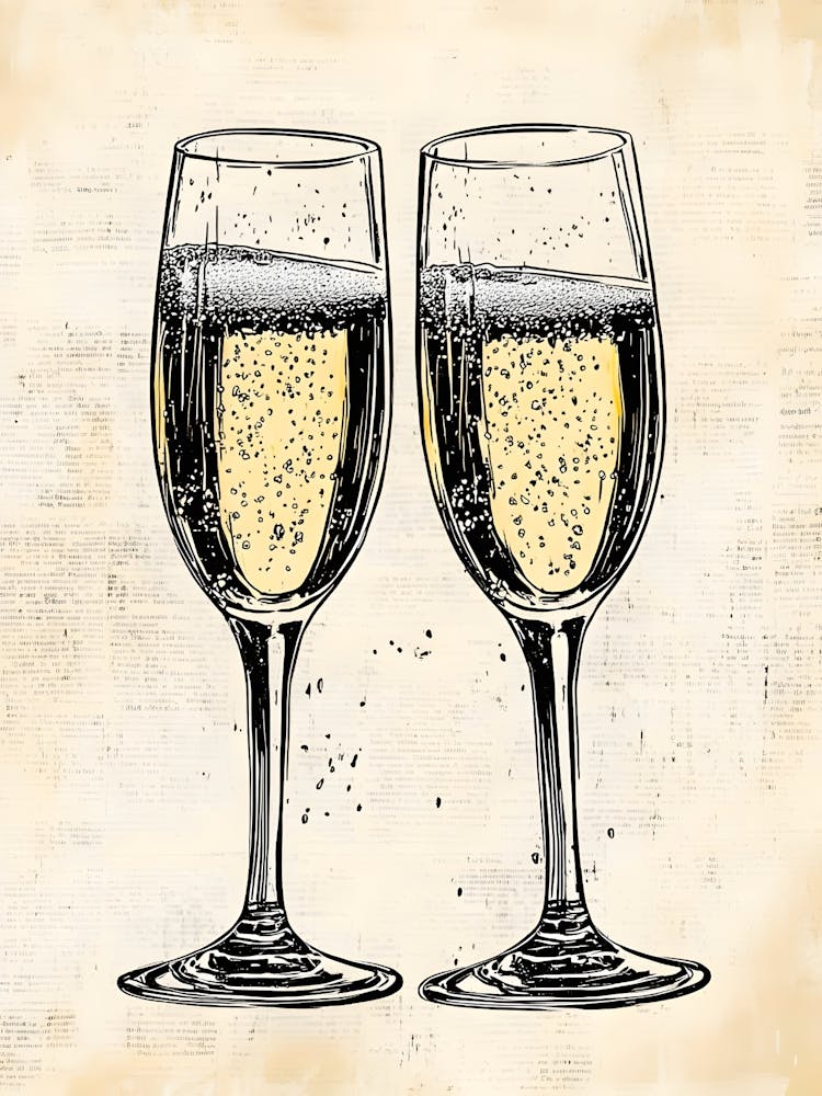 Two Glasses Of Champagne 1