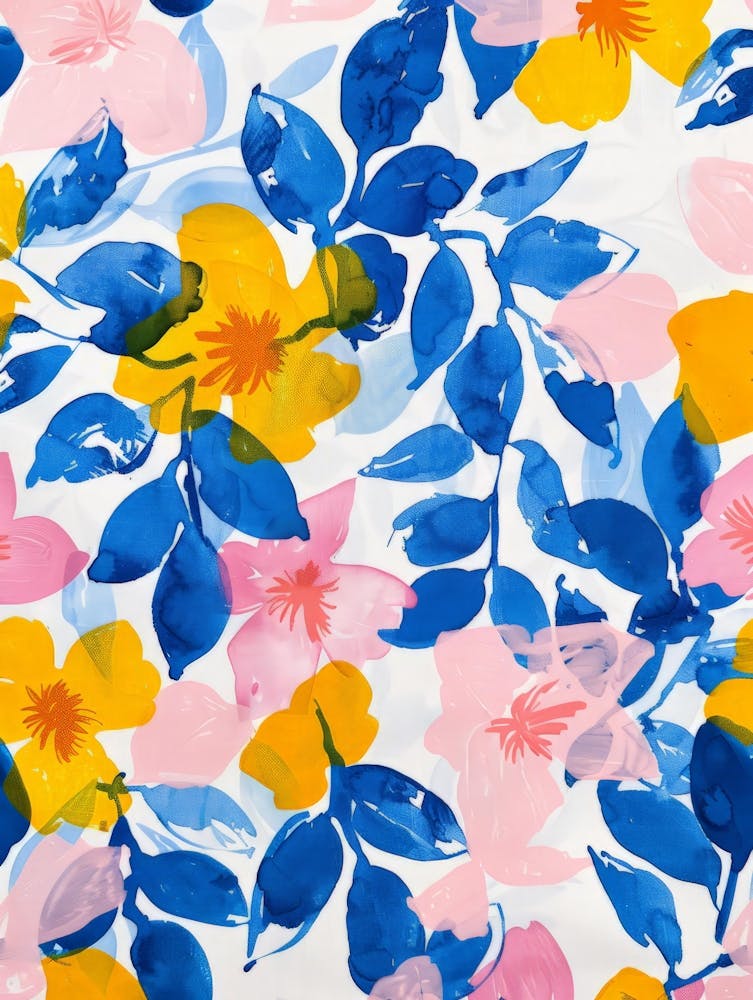 Pink And Blue Flowers