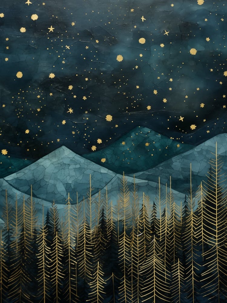 Starry Night Sky Canvas Print