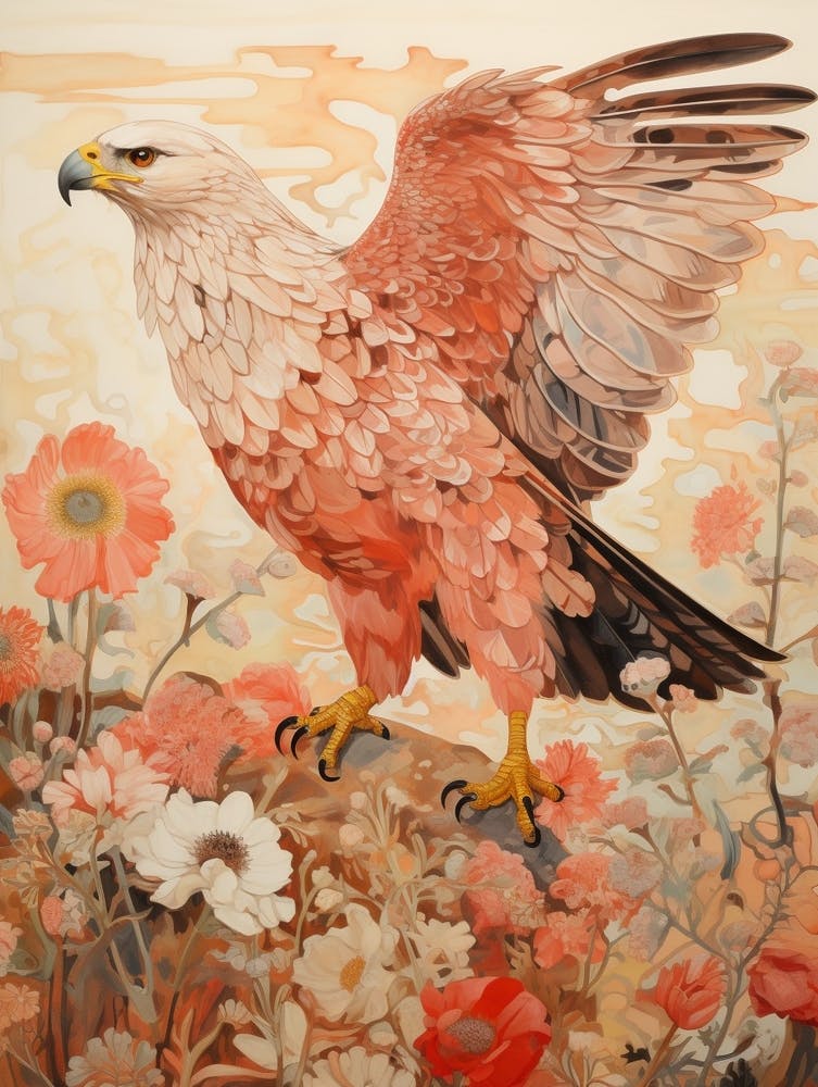 Hawk 1 Detailed Bird Painting