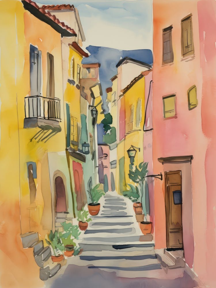 Verona, Italy Watercolour Streets 4