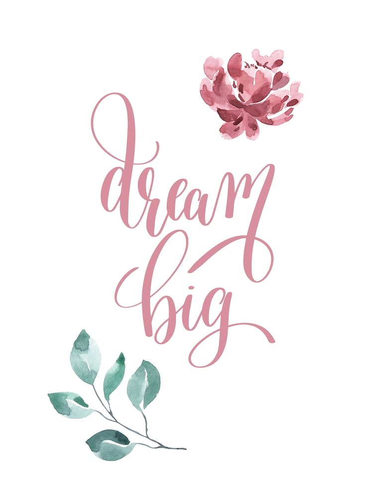 Dream Big Pink Floral Kids