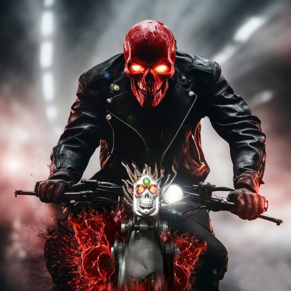 Skeleton On A Motorcycle