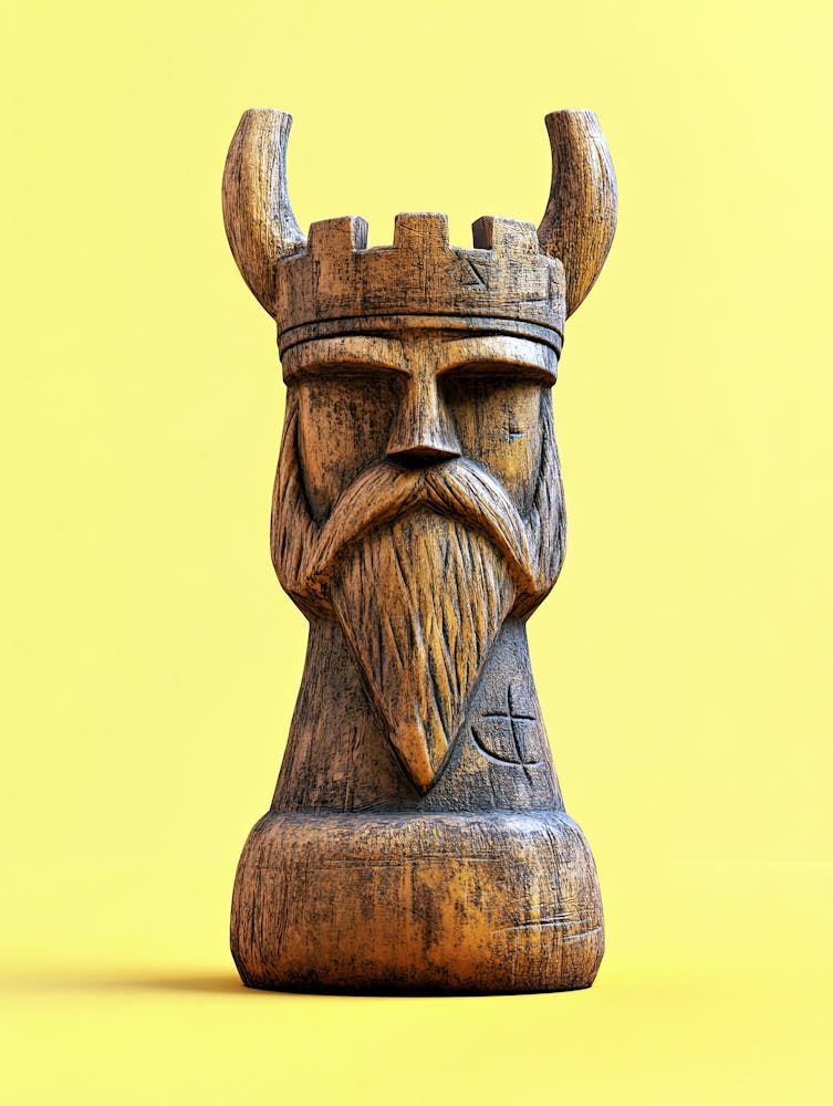 Viking Chess Piece, Viking's Chess, Tafl Game 1