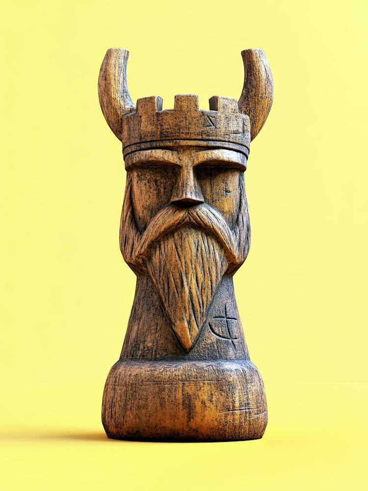 Viking Chess Piece, Viking's Chess, Tafl Game 1
