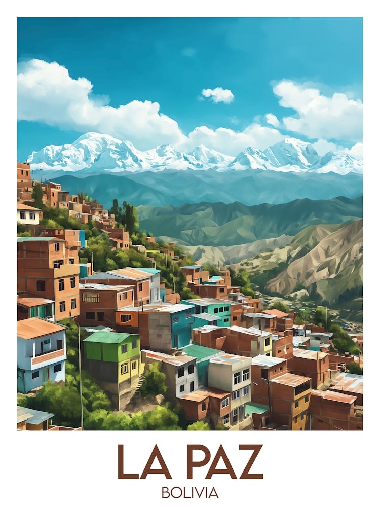Affiche de voyage La Paz