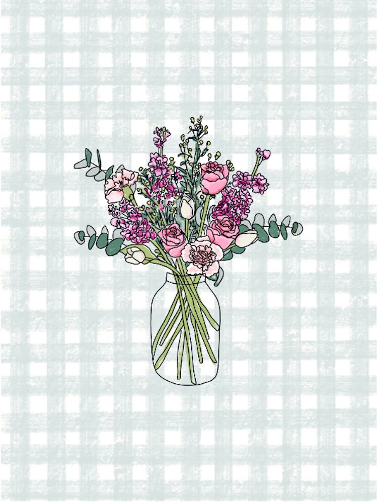 Bouquet Of Flowers In A Vase