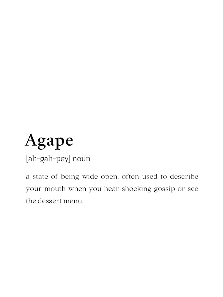 Agape Funny Definition Wall