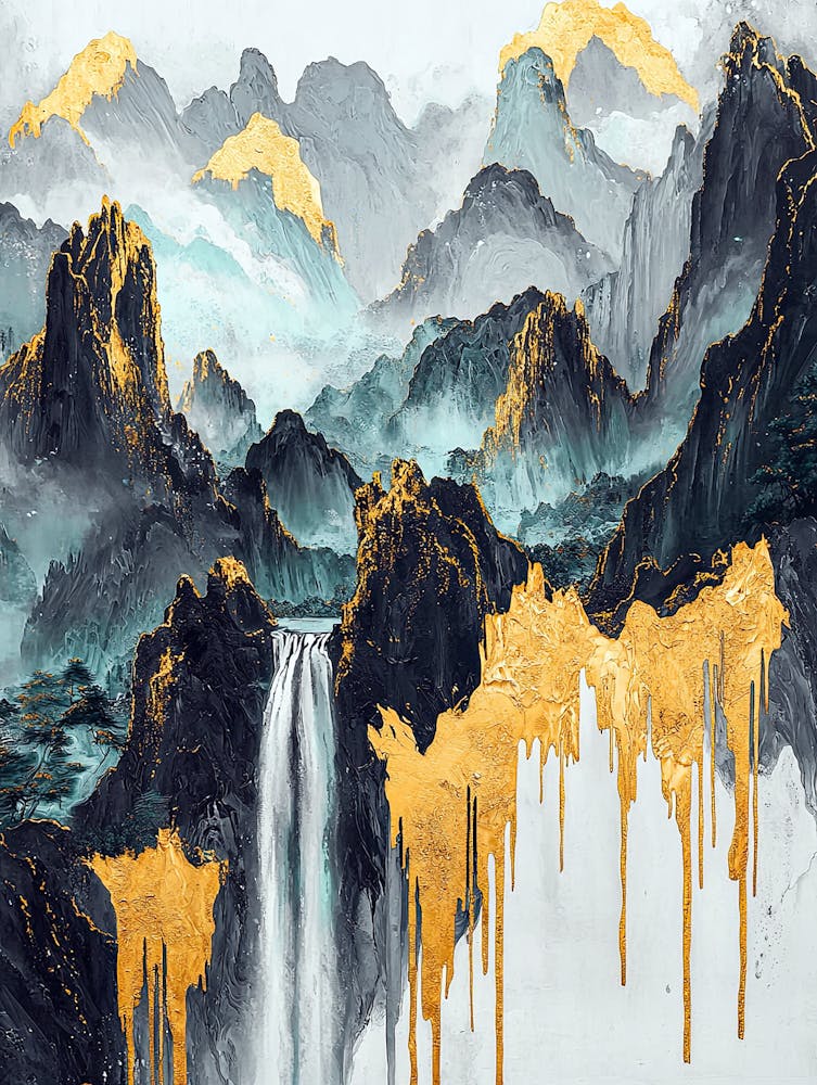 Jura Golden Peaks - Abstract Majesty