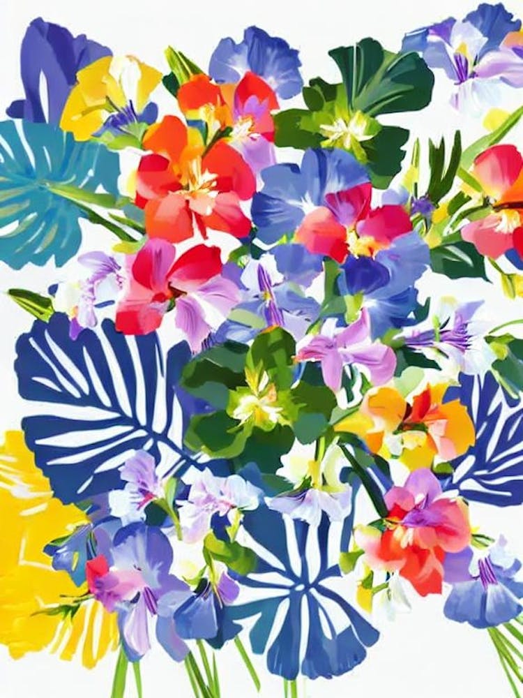 Gladioli 2 Modern Colourful Flower