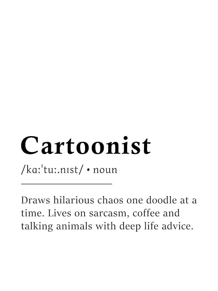 Cartoonist Definition Poster - Dictionary