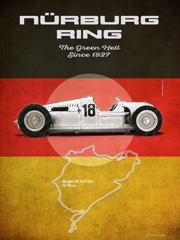 Nürburgring Auto Union Typ C Vintage