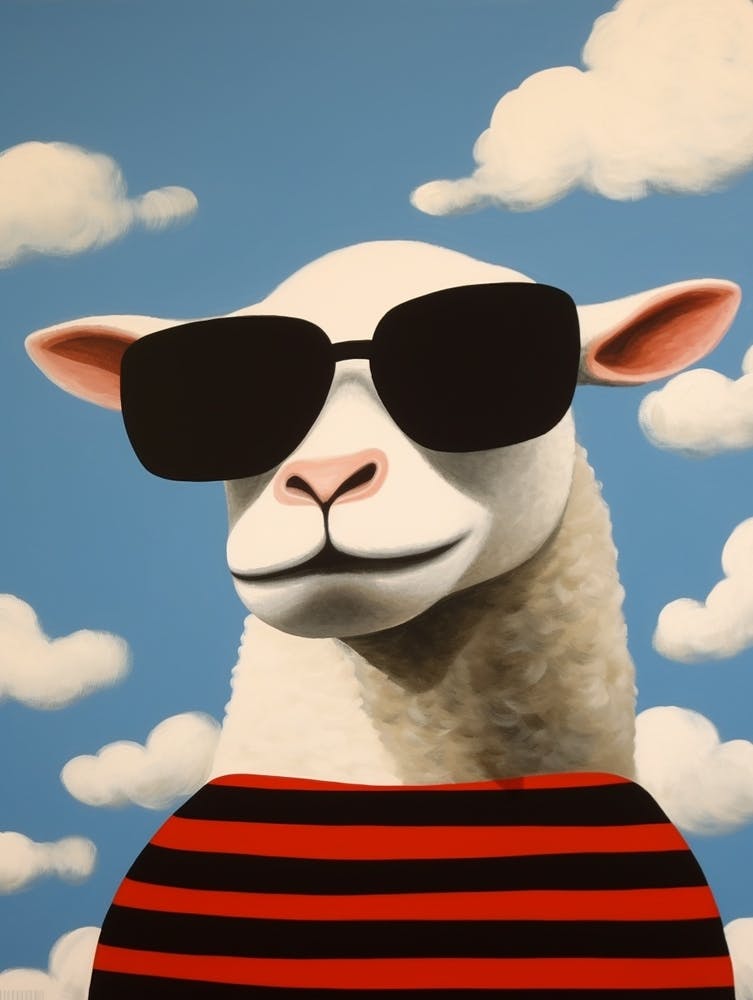 Little Sheep 2 Wearing Sunglasses