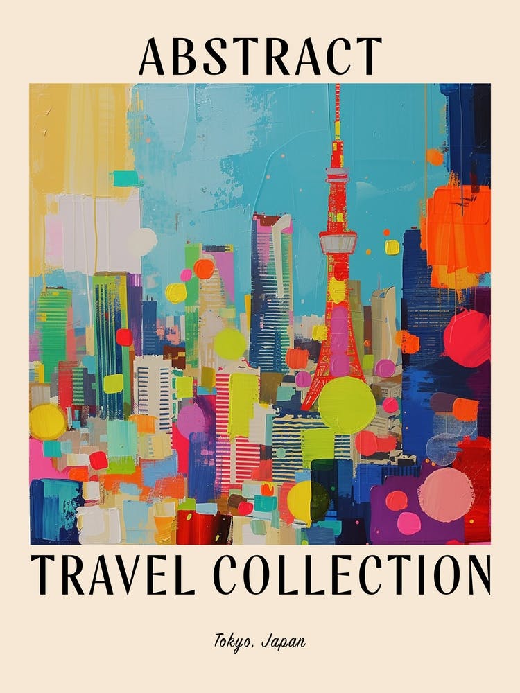 Abstract Travel Collection Poster Tokyo Japan 8