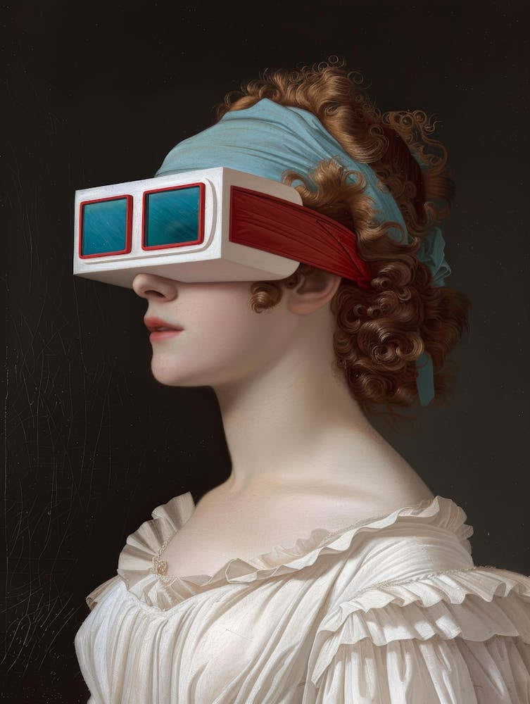 Lady With 3d Glasses