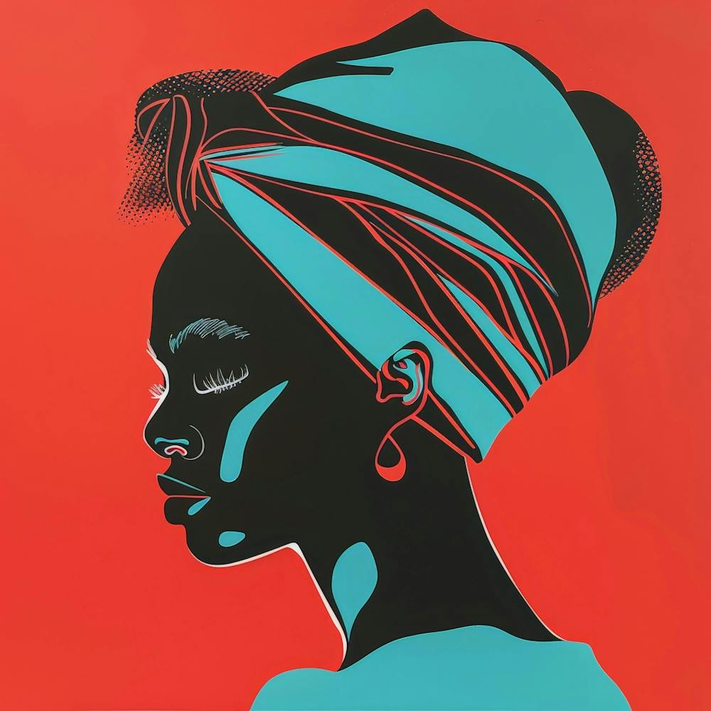 Afrikanische Frau mit Turban 24