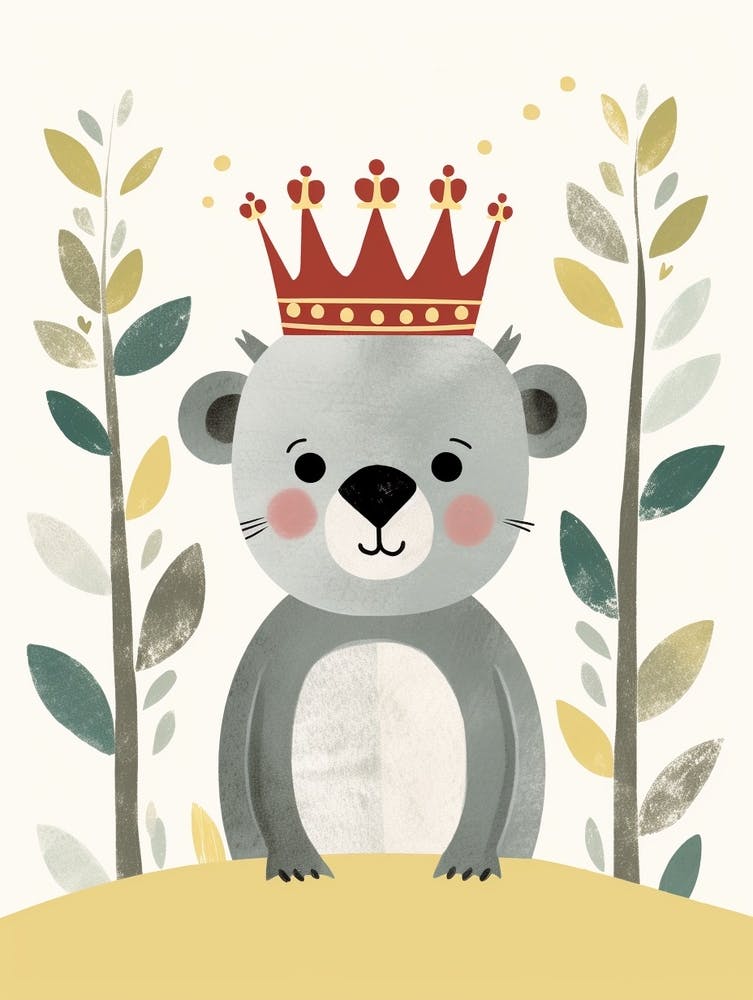 Little Koala 3 Wearing A Crown