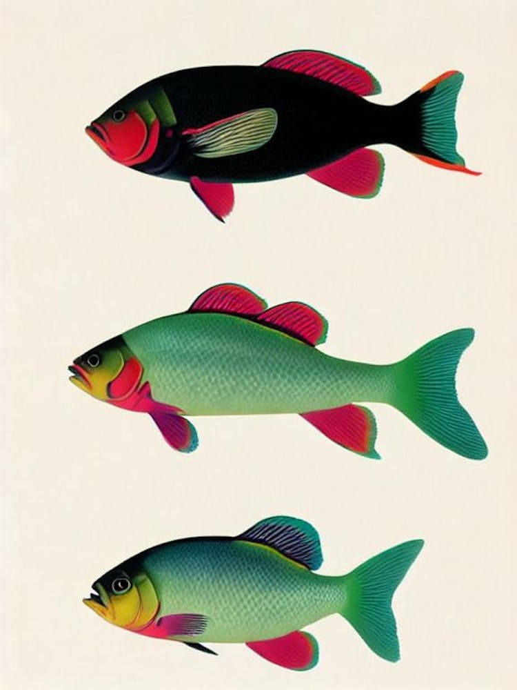 Coral Reef Fish Vintage Poster