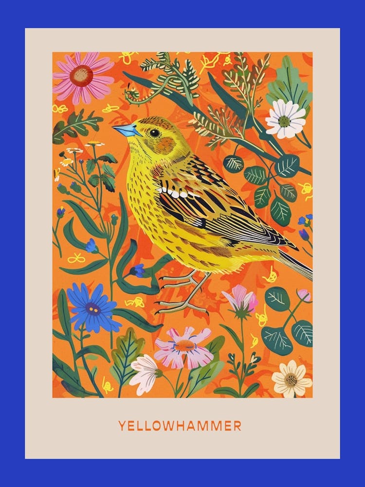 Spring Birds Poster Yellowhammer 3
